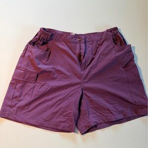 Women's Athletic Cargo Shorts — Purple